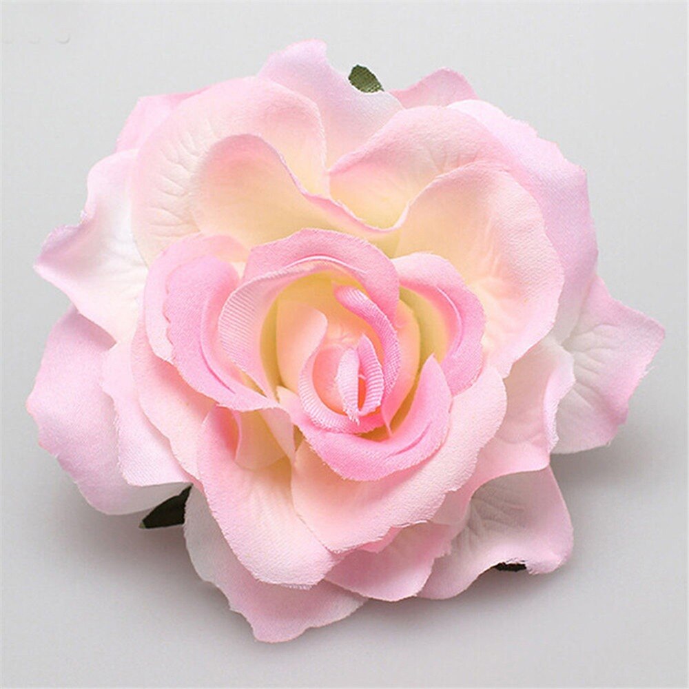 1pc offre spéciale bricolage coiffure cheveux accessoires pour mariée mariage flocage tissu rouge Rose fleur épingle à cheveux pince à cheveux fleur chapeaux: Light pink