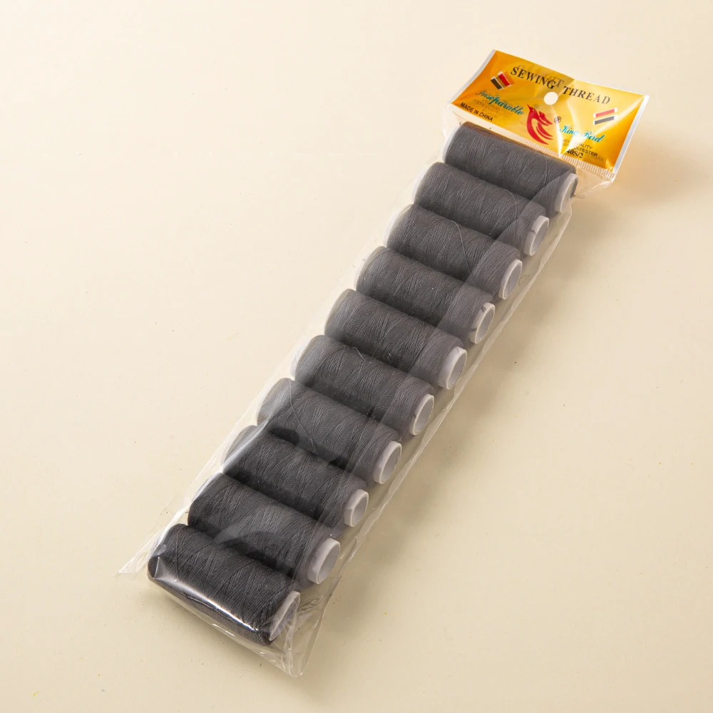 10Pcs Sewing Thread Hand Sewing String Spool for Embroidery and Sewing Machine DIY Embroidery Thread 200 Yards Each: Light Orange