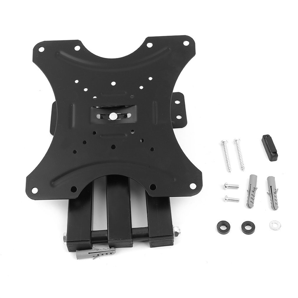 Universal Home Televison TV Wall Mount Metal Bracket Durable Rotate Telescopic TV Wall Mount For 14-42 Inch TV Set Black