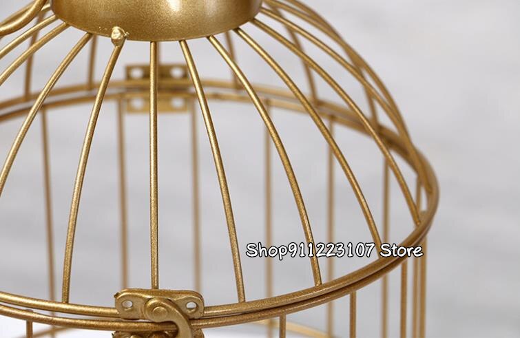 European retro iron bird cage flower stand bird cage balcony outdoor decoration pet supplies decorative bird cage