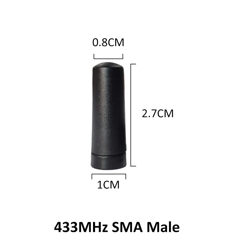 1 antena direcional do tamanho 433 mhz do conector masculino da antena 2.15dbi sma dos pces 433 megahertz antena para o watermeter sem fio de lorawan