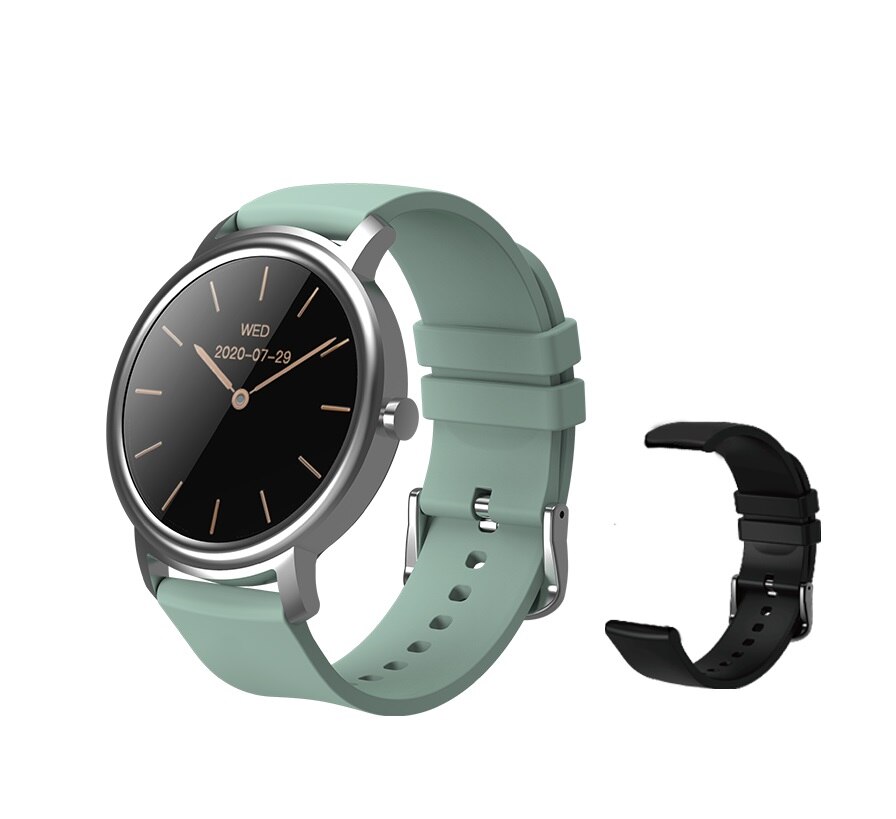 Mibro ar relógio inteligente android ios relógio de fitness ip68 à prova dip68 água bluetooth 5.0 monitor sono freqüência cardíaca rastreador smartwatch: Silver Add Black