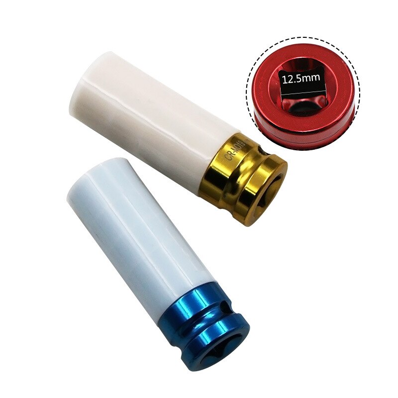 3 st 17/19/21mm färgglada hylsor däckskyddshylsa vägg djupgående mutterhylsa högkolstålhjul för bilreparation