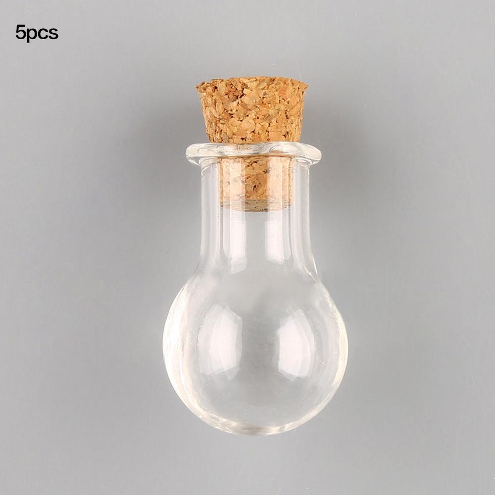 5 pièces bricolage pendentifs bouchon de liège flacon de stockage Mini verre bouteilles de liège vides échantillons pots souhaitant bouteille de mariage décoration de la maison: 7