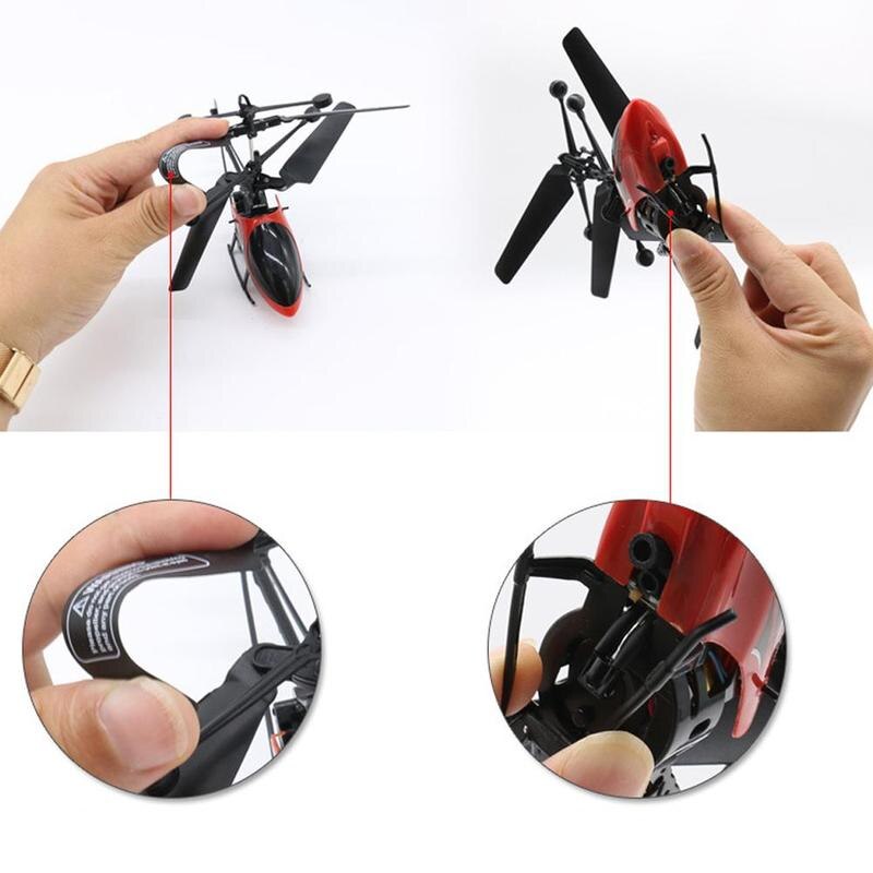 RC Mini helicóptero de 2 vías Helicóptero De Control Remoto remotos resistente caída ligera con helicóptero de Control de niños T N6H4