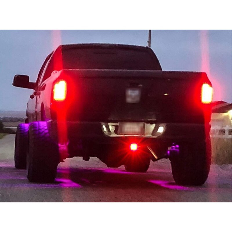 Smoked Lens 15-LED Tow Hitch Receiver with Strobe Feature Brake Tail Light for Truck SUV 2-Inch Towing Adapter Hole