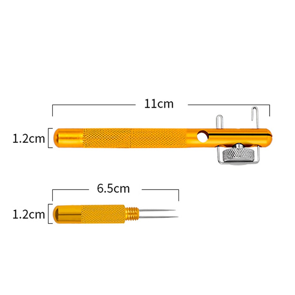 Línea de pesca automática de aleación de aluminio, máquina de nivel de gancho, nudos de aguja de doble cabeza, accesorios para atar anzuelos: Marrón