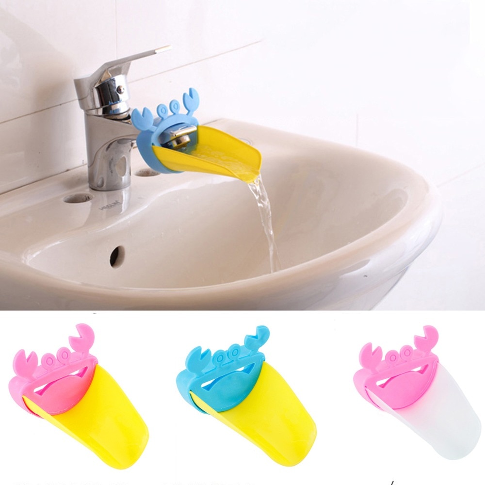 Bathroom Water Faucet Extender Sink Handle Extension Baby Bath Tap Crab ShapeWash HandFun Washroom Supplies Kid Children