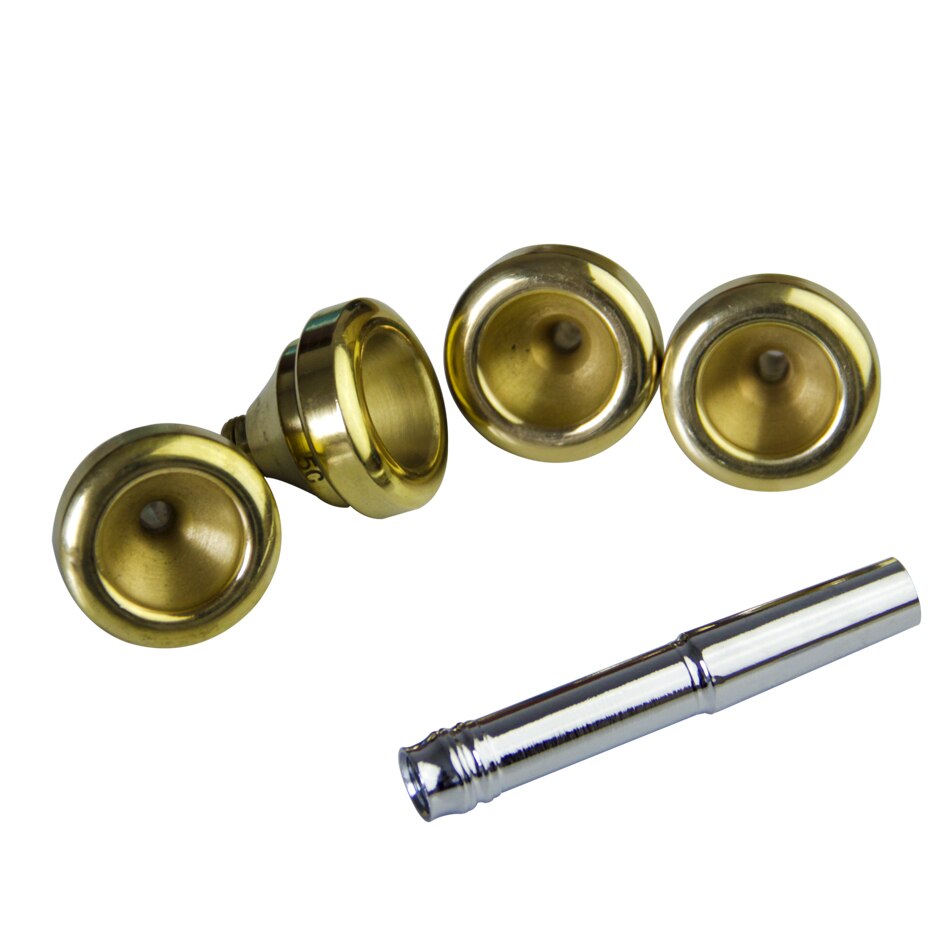 MUKU Trompete Zubehör 1-1 2C 7C 5C 3C Größe Trompete Mundstück Kupfer Gold 1 einstellen Mit Kasten Musical Instrument zubehör