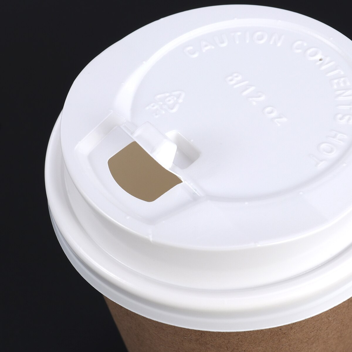 50 st 8oz engångs tjocka pappersmuggar för juice mjölk te till fest bröllop drinkar takeout kaffekopp med vitt lock