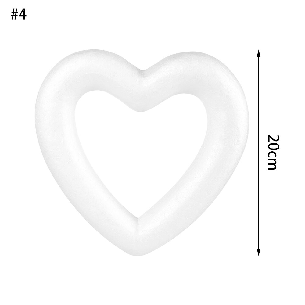 Bröllop alla hjärtans dag skum boll vit ihålig hjärta prydnad hantverk hjärtformade för diy festival fest dekoration leveranser: 20cm