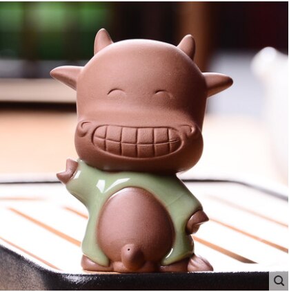 Tea Pets Ornament Chinese Folk Art Purple Clay Home Decoration Figurines Little Monk Baby Boy Spray Pee Crafts: E