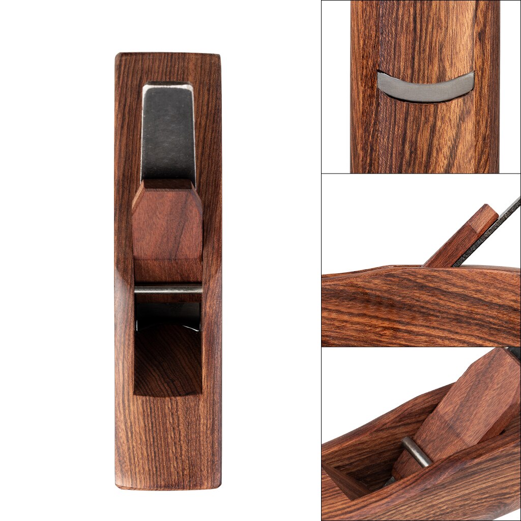 NAOMI Rosewood Hand Hand Plane Wood Planer Rosewood Plane Flat Wood Plane Rosewood Bull-nose Radius Plane W/ HSS Blades 5#