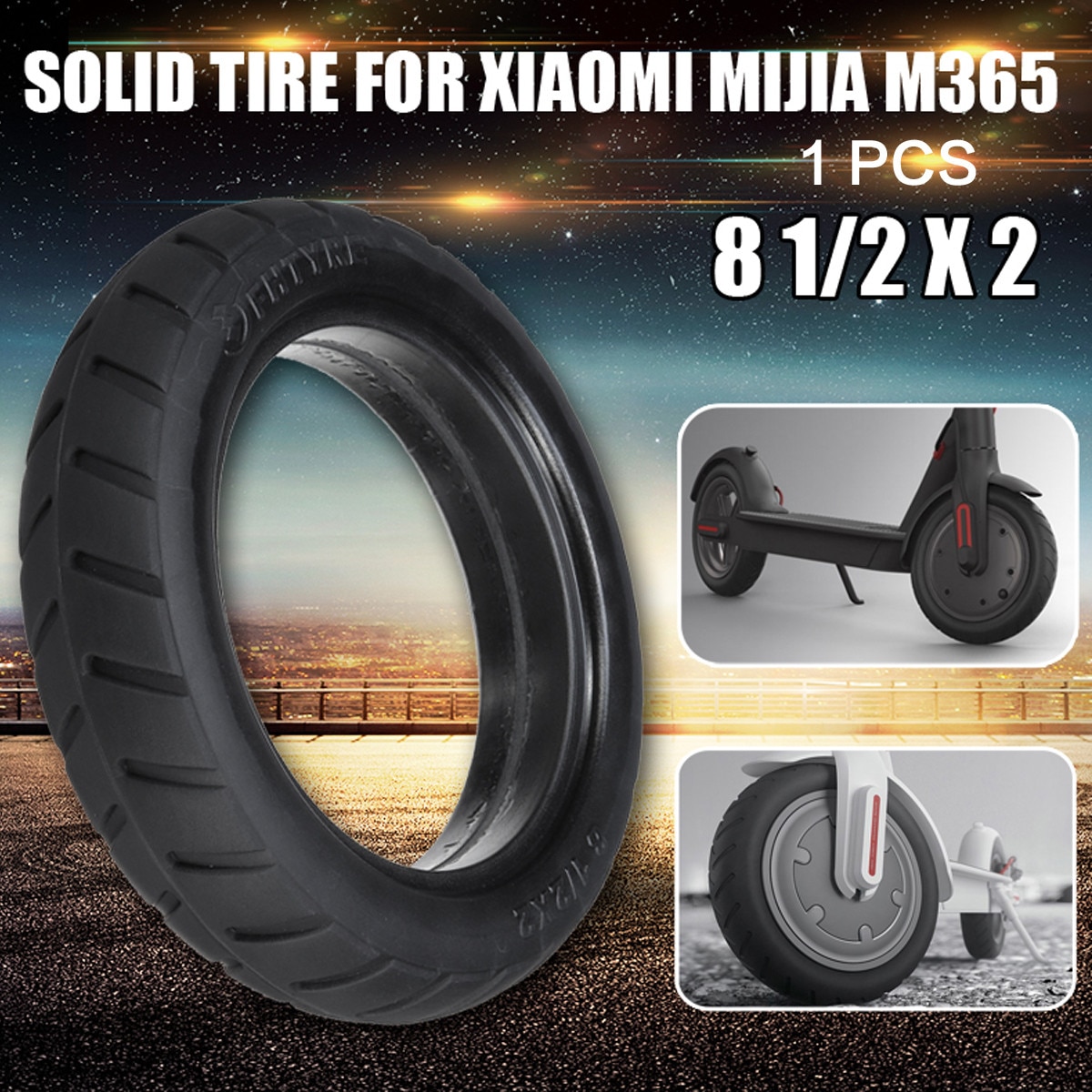 Voor Xiaomi Mijia M365 Elektrische Scooter Banden 8 Inches 1/2 Duurzaam Dik Rubber Band Wielen Effen Buitenste Banden M365 Accessoires