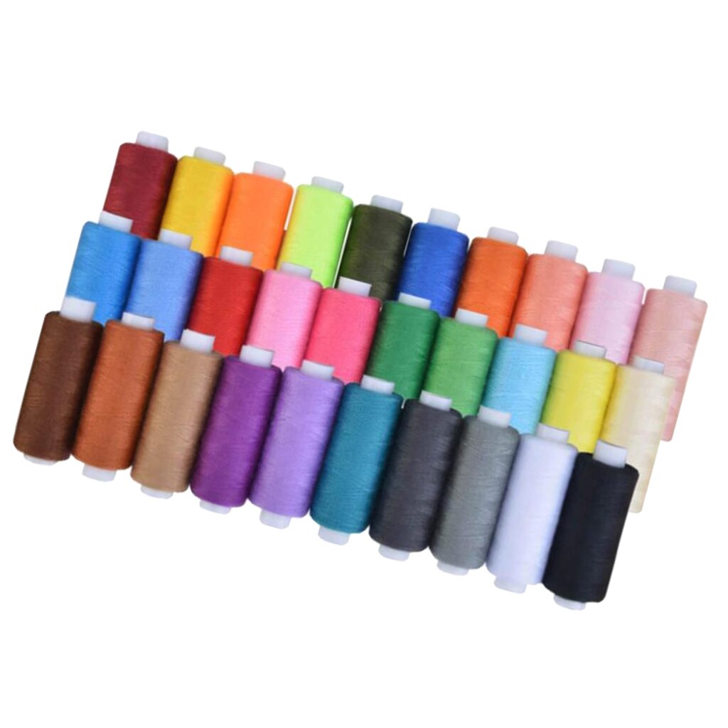 30 Spools Polyester Cotton Thread Reel For Overlock Hand Sewing Machine