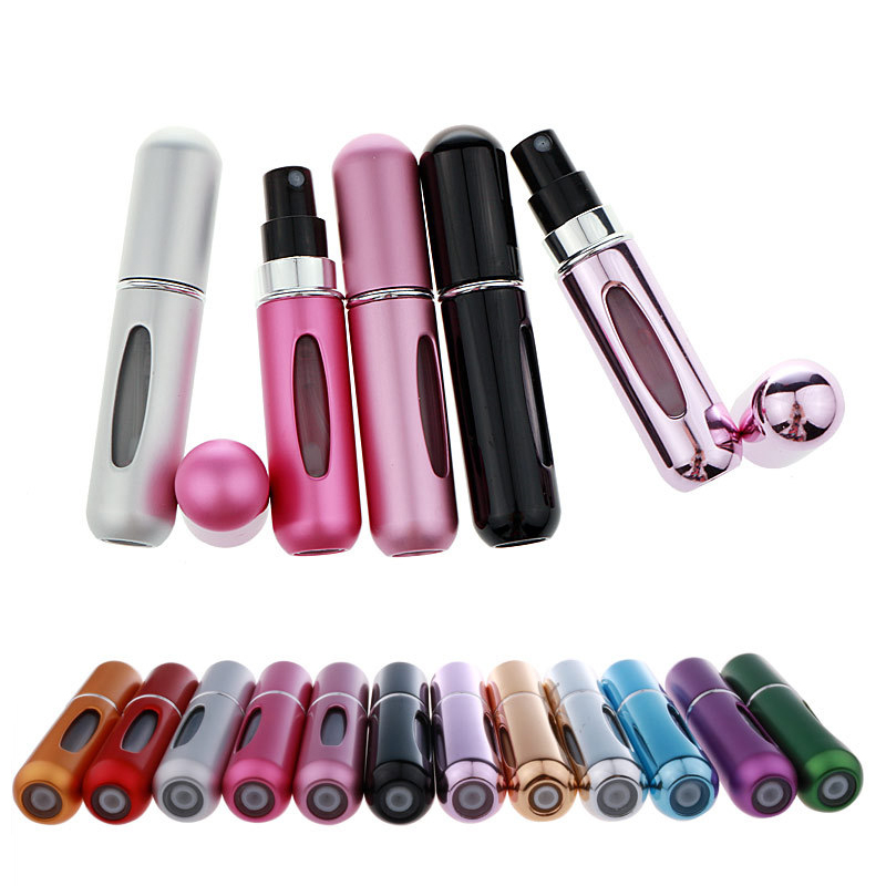 XZJJA Bodem gevulde Mini Parfum Spray Flessen Metalen Shell Spray Verstuiver Draagbare Reizen Parfum Opslag Fles Punten Bottelen