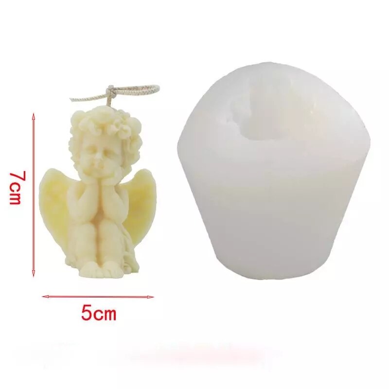 Engel Kaars Siliconen Mal 3d Klei Baby Cake Angel Geurkaars Leuke Aroma Kaars Mallen Maken Levert