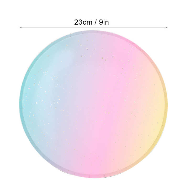 Disposable tableware disposable paper plate round tableware 9in round plate disposable paper plate for barbecue afternoon tea