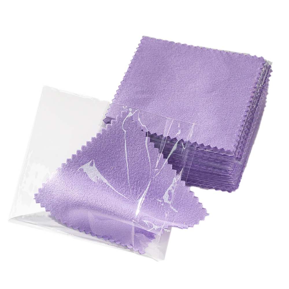 50 stücke Einzeln Silber Reiniger Polieren Schmuck Tuch Serviette Anlaufen Entferner Werkzeug Mit Paket Ornamente Für Besteck Gold: Rosa