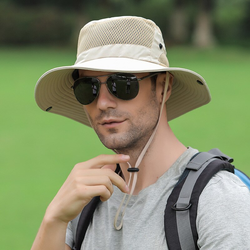 Tirrinia Wide Brim Sun Hat – Breathable Bucket Cap For Men – UV Protection, Quick Dry, Packable