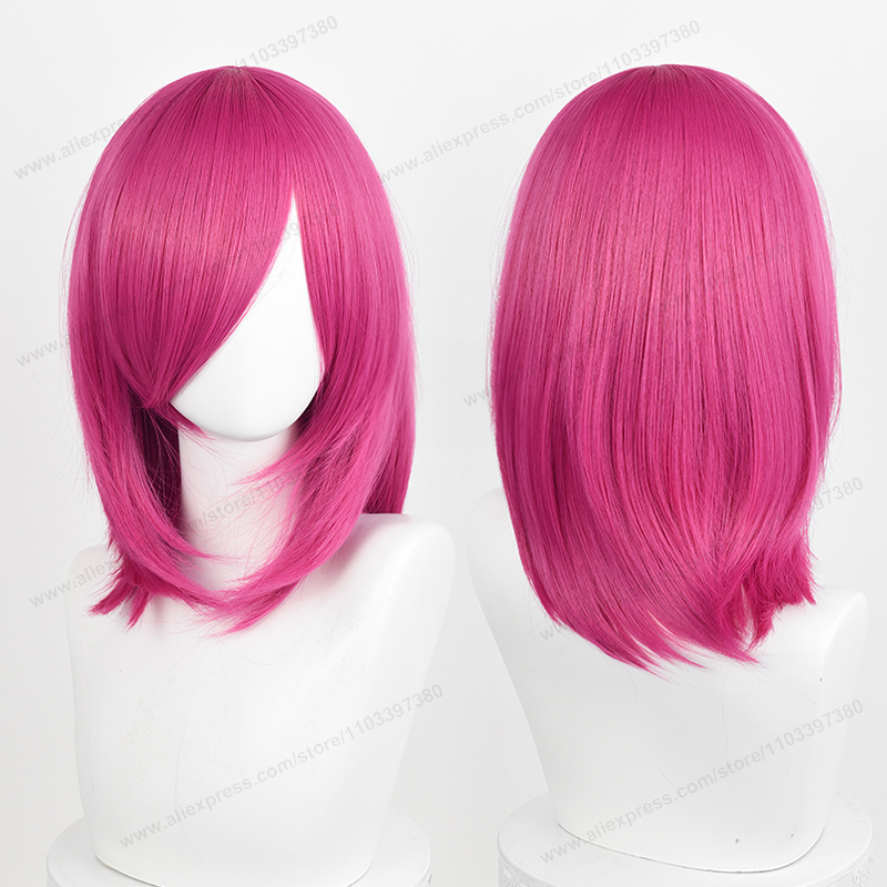 Anime 40 cm Mittel Basic Synthetische Knall blond Cosplay Perücke Schwarz Weiß verrotten Rosa Grün Braun Gold Blau Frauen Hitzebeständige haar: #1