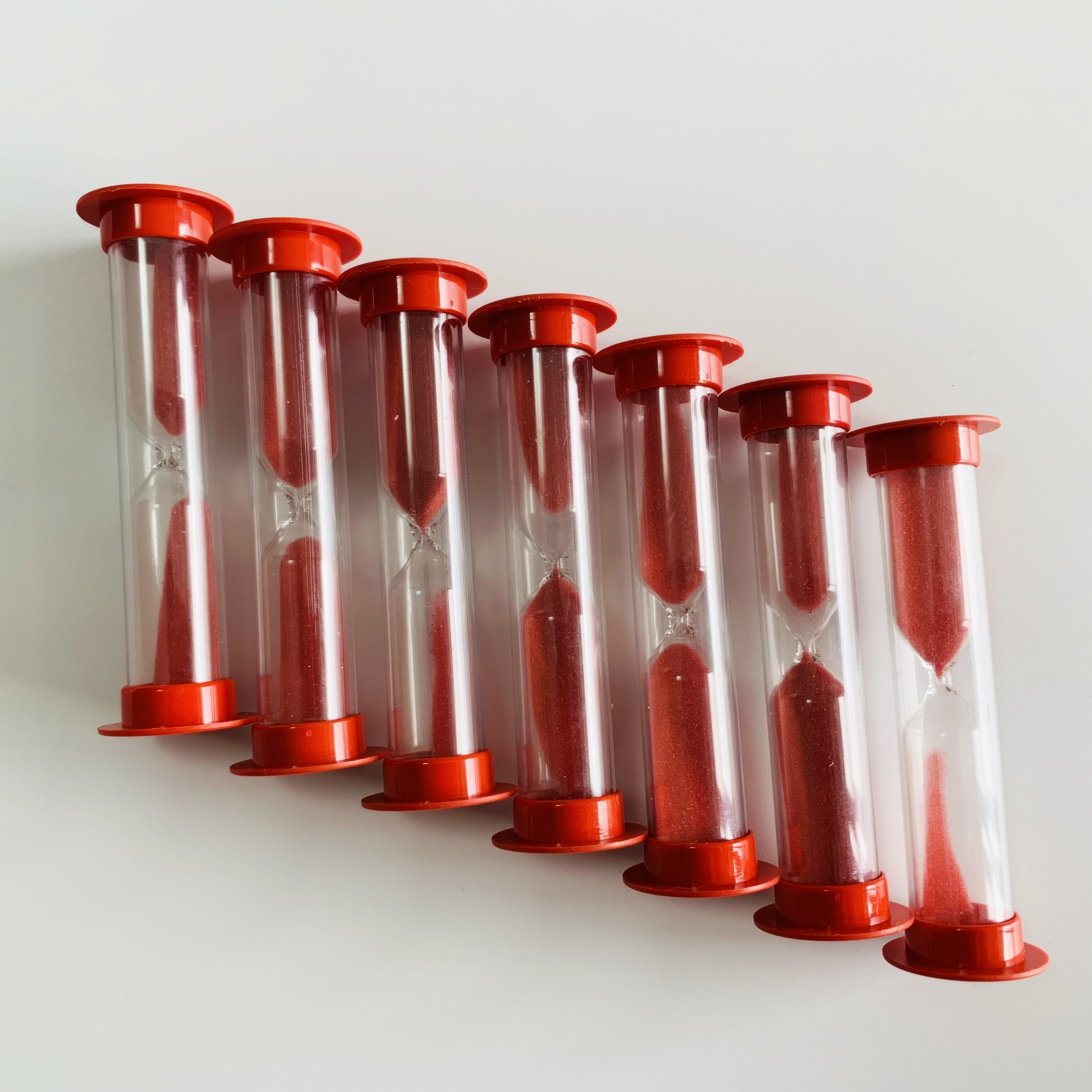 Plastic sand timer,Plastic hourglass, 5 minutes sand timer with White sand cooking sand timer shower hourglass