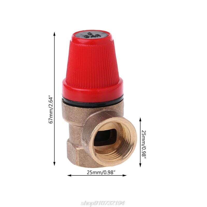 Brass Safety Valve Drain Relief Swithch For Solar Water Heater Double Inner Wire O30 20