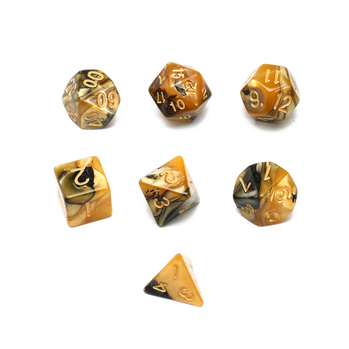 7 pièces polyèdre acrylique jeu de dés enfants mathématiques apprentissage numérique dés jouet RPG TRPG mdn jeux accessoire D4-D20 divertissement Gadgets