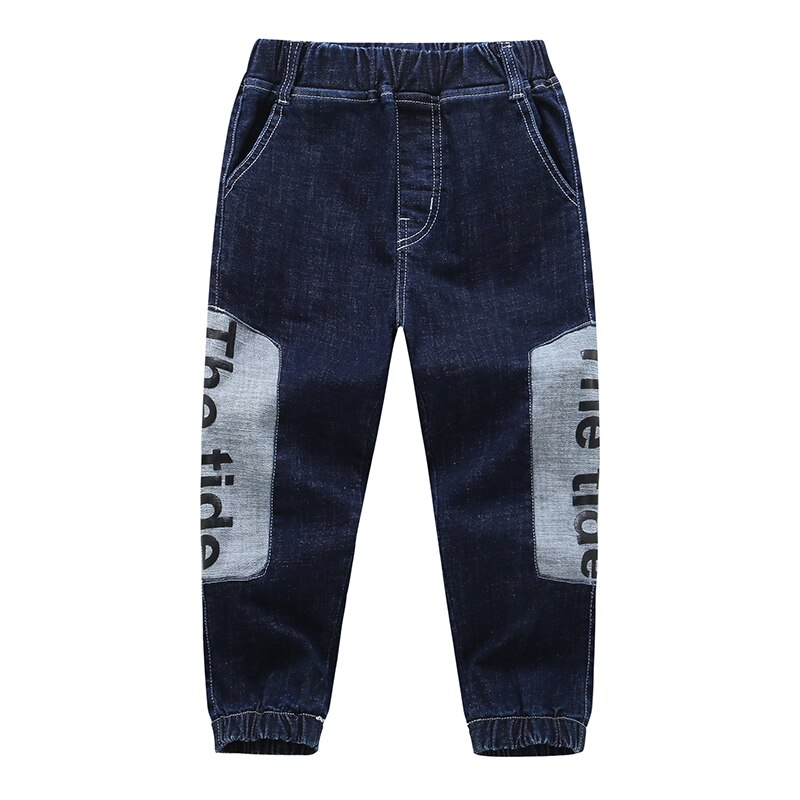 Ienens børn jeans børn denim tøj løse bukser tøj pasform 4-13 år elastiske talje bukser børn dreng bukser bukser