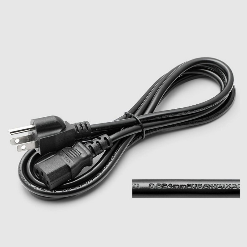 1.5M 3 Prong Oxygen-free Copper Core Replacement AC Wall Power Cord for LCD COMPUTER MONITOR PS3 Desktop Computer Host
