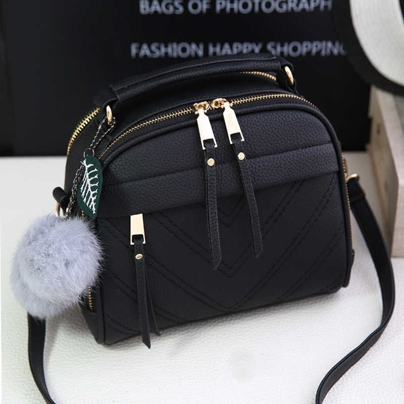 Women's PU Leather Handbag - Soft Cushion Tote - Single Shoulder Strap - Zipper Closure
