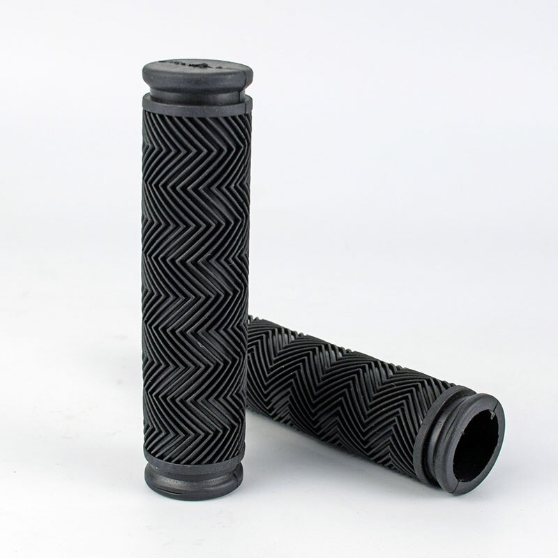 Empuñaduras de goma para manillar de bicicleta, puños suaves a prueba de golpes, accesorios para bici de montaña y carretera, BMX, 1 par: 1 pair black