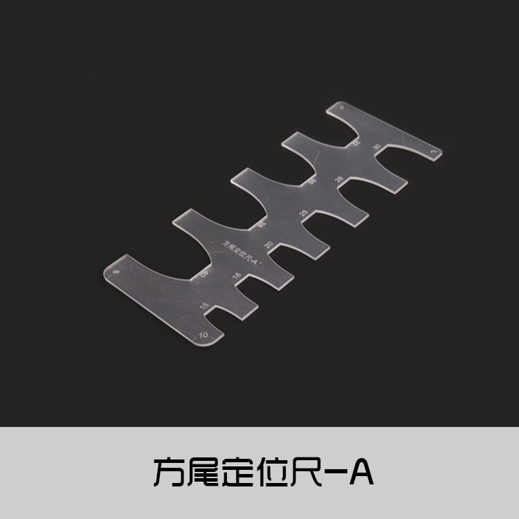 Positioning Ruler Manual DIY Leather Tool Acrylic Mold Belt Sword Tail Square Tail Rounded Foot Belt: Square tail-A