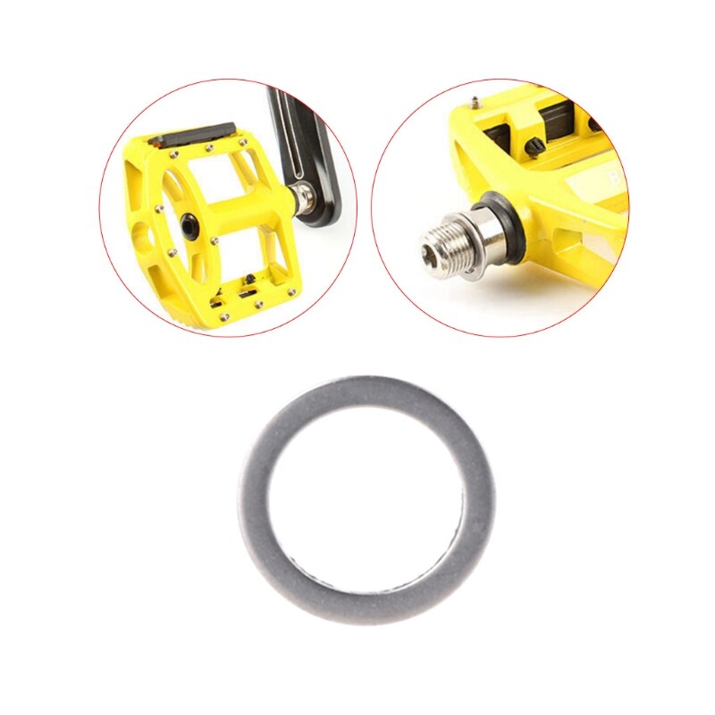 Espaciador de Pedal de bicicleta, arandelas de anillo de acero inoxidable, Manivela para ciclismo de montaña, 2 uds.
