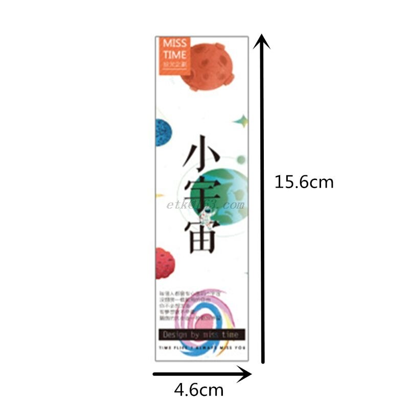 30Pcs/Set Planet Bookmark Message Card Paper Bookmarks Book Holder School Office Supplies Material