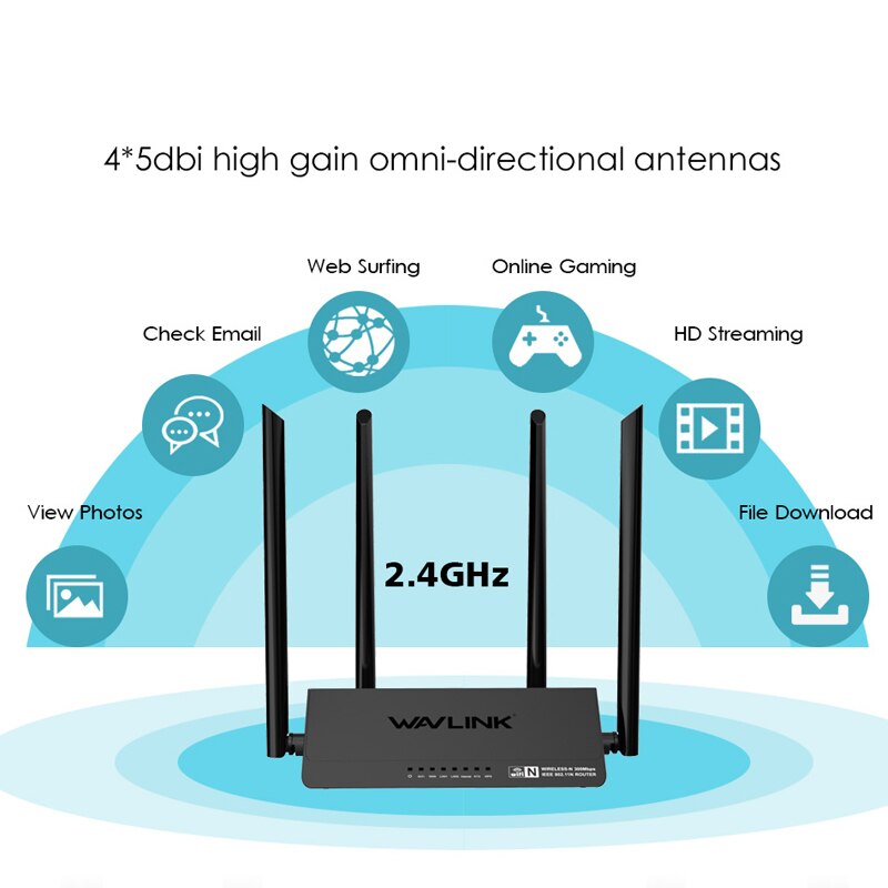 Wavlink 521r2p 2.4ghz wifi roteadores 1167mbps wifi repetidor 128mb ddr3 alto ganho 4 antenas extensor de rede ue eua uk au plug