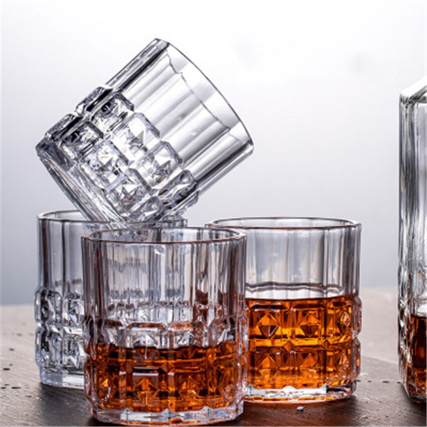 Luxury Crystal Whiskey Glass Whiskey Cup Bar Beer Water and Party Hotel Wedding Glasses Household Drinkware
