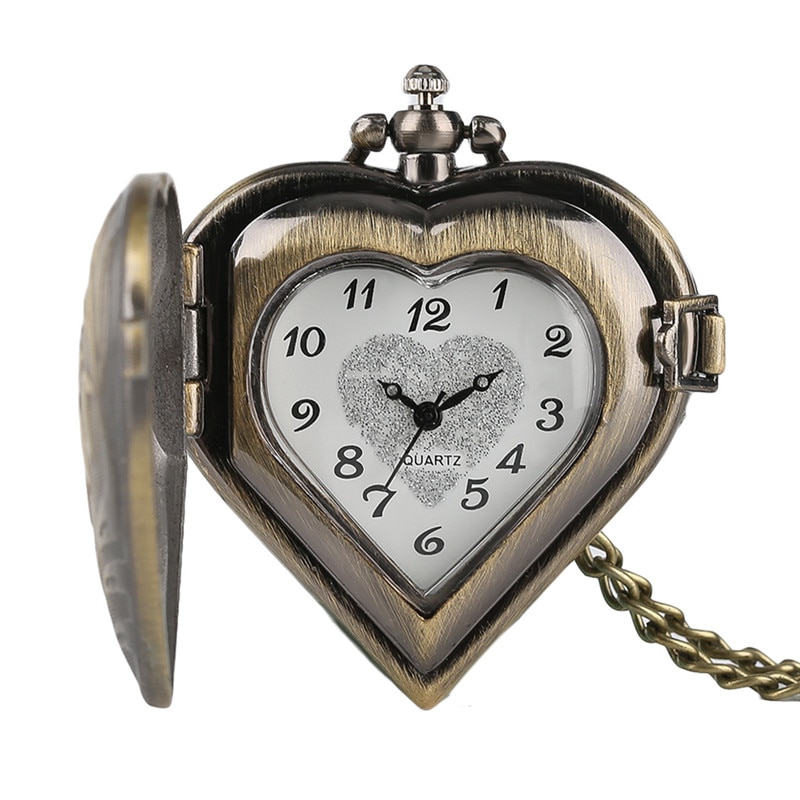 Smukke vintage ure til kvinder halskæde vedhæng elskers smykker valentines romantisk quarzt lommeur fancy medaljon