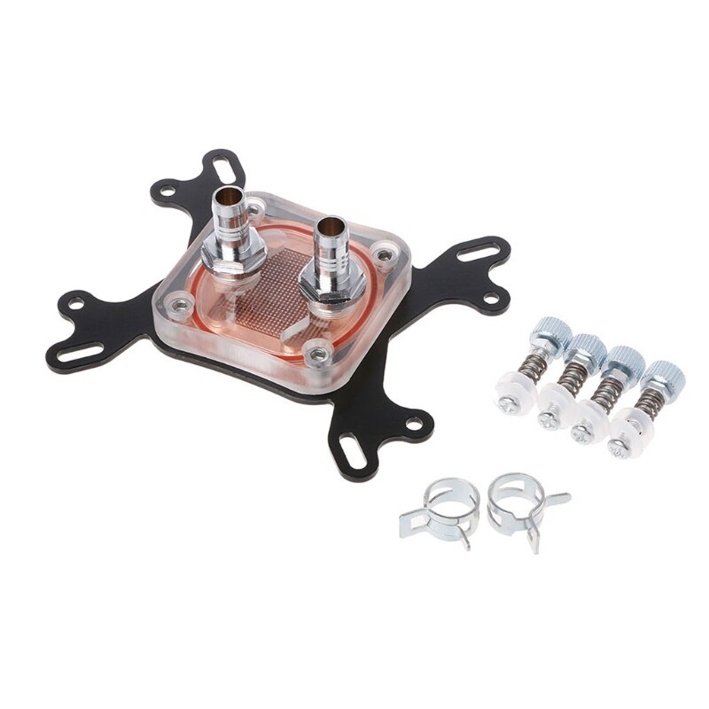 Computer CPU Water Cooler 50mm Transparent Cover Cooling Block For AMD Intel
