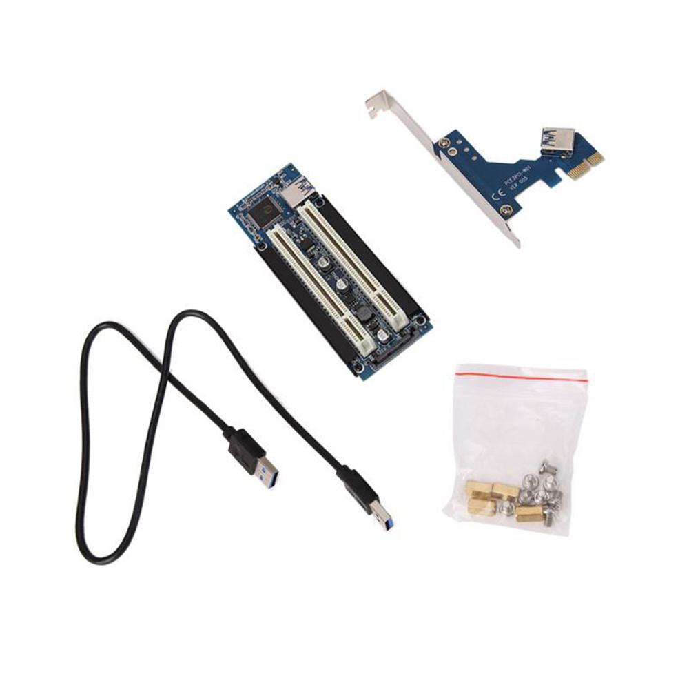 PCI-E Express X1 Dual PCI Riser Breiden Adapter Card met Kabel voor WIN2000/XP
