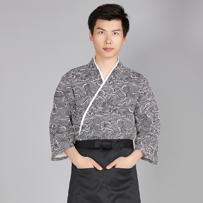 nuovo Giappone Sushi abbigliamento unisex cotone cibo Giapponese uniforme di servizio nuvola modello chef