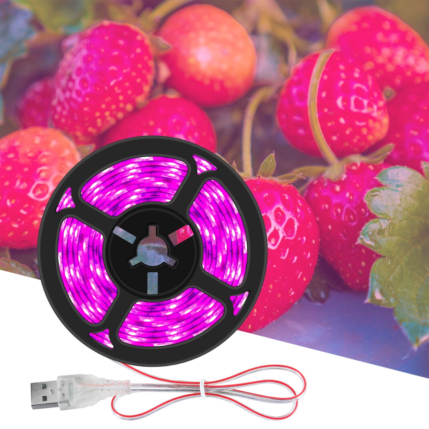 Usb vokse stripe lys 60 leds/m full spekter phytolamp 0.5m 1m 2m 3m 5v phyto teip til veksthus hydroponiske planter dyrking