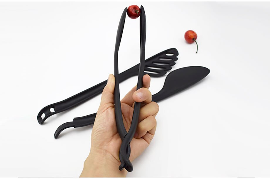 9 zoll Silikon Nylon Nudel Zange Pasta Spaghetti Zange Lebensmittel Clips Edelstahl Griff Kochen Utensilien Küche Zubehör