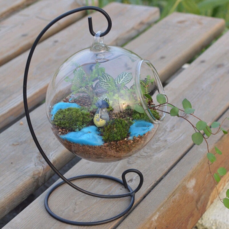 8cm hangende glazen bloemen plantenvaas standaard houder terrarium container kandelaar theelichthouder woondecoratie