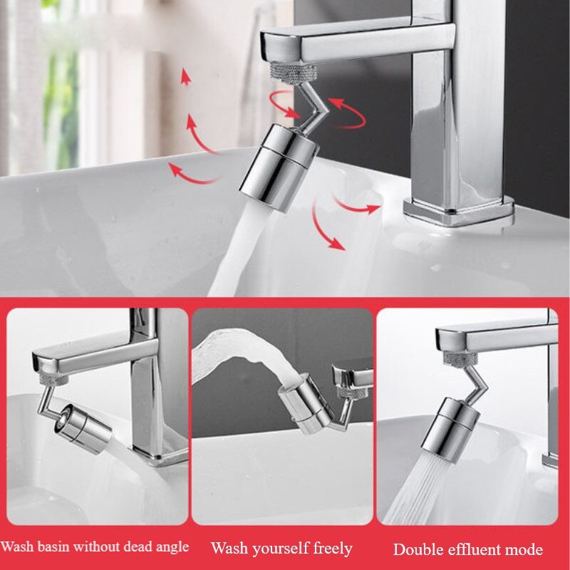 Splash-proof Head Filter Faucet Mouth Kitchen Artifact Universal Basin Extension Extender Universal Bubbler 720°rotating Faucet