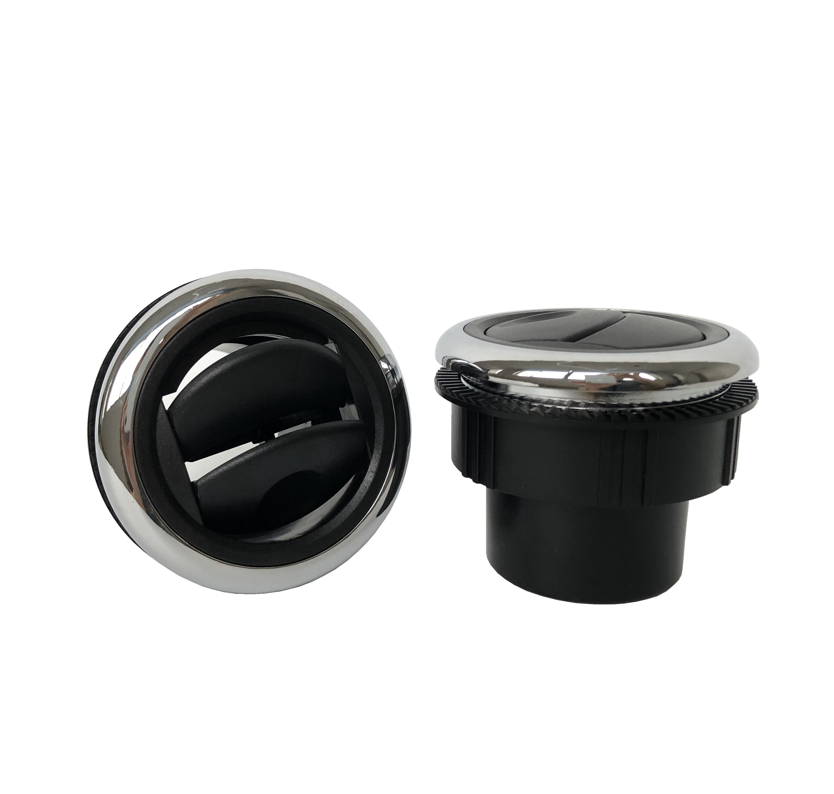 Round Flow Adjustable ABS Air Vent Dispenser Outlet A/C Air Conditioner RV Travel Trailer Car Caravan Dashboard Deflector: Plating