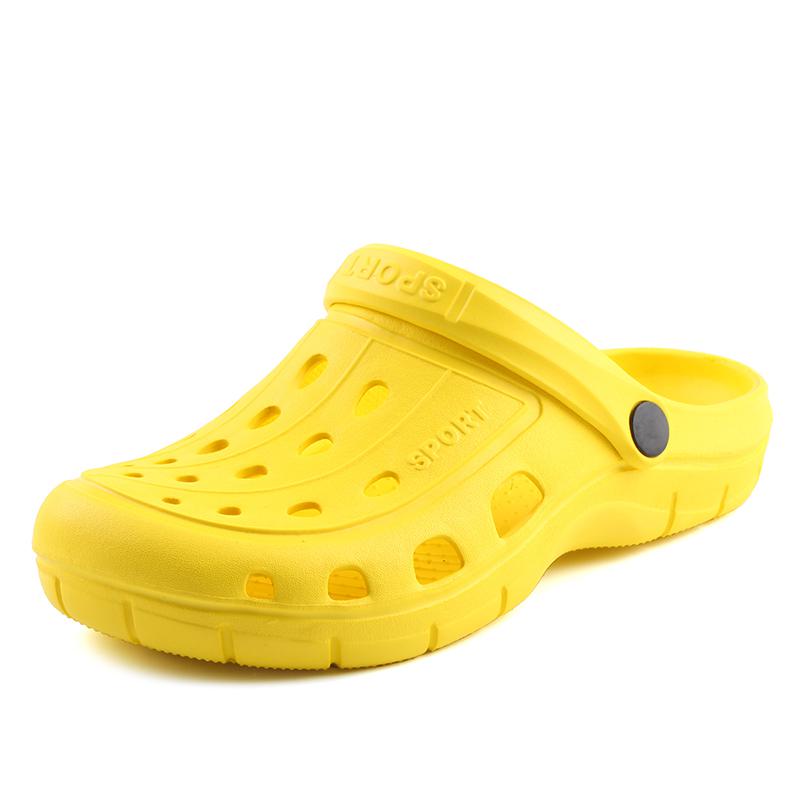 Originele Klassieke Klompen Tuin Slippers Water Schoenen Vrouwen Zomer Strand Aqua Slipper Outdoor Rubber Sandalen Tuinieren Schoenen: YELLOW / 7