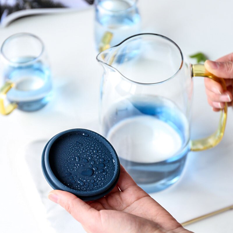 Water Jug Glass Water Pitcher Home Use Kettle Tea Pot Glass Water Jug With Handle for Boiling Cold Drink Ware Glass Pitcher