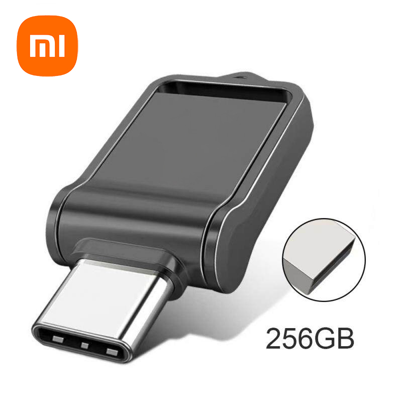 Xiaomi Metal Flash Drive USB 3.2 2TB High Speed Transfer Type-C Interface Dual-Use Flash Memory Stick For Mobile Phone Computer: black