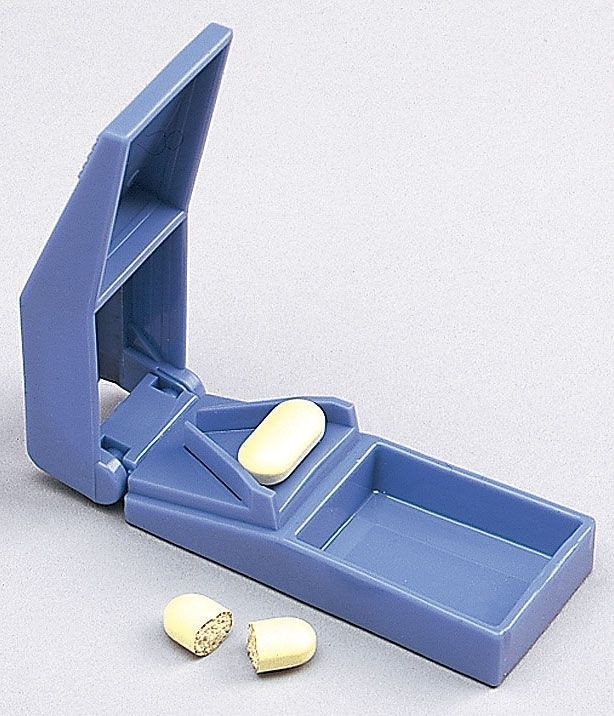 Tablette Cutter | Mit Container | Blau | Mobiclinic